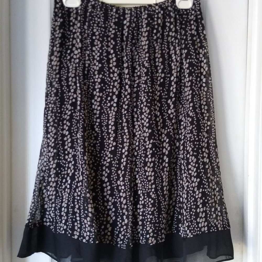 Sheer/lined knee-length Skirt